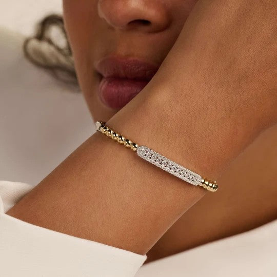 Beaded Pavé Bangle