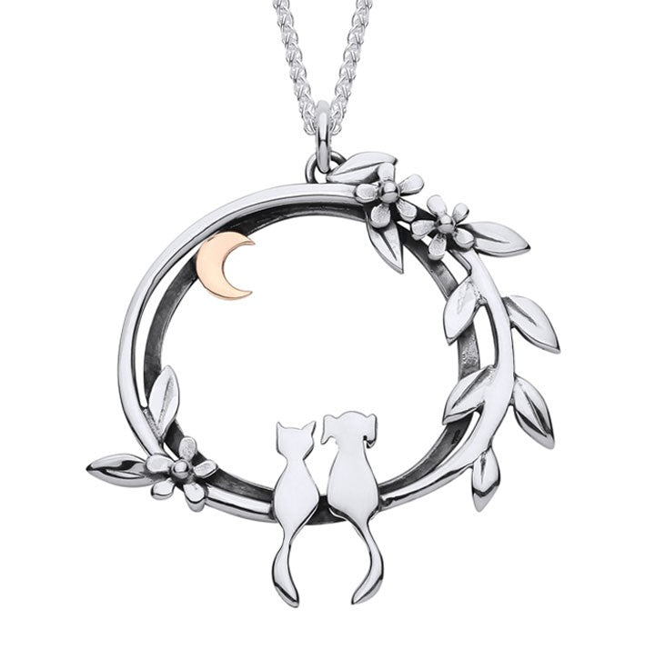 Cat and Dog Moonlight Friends Necklace – EBFR1