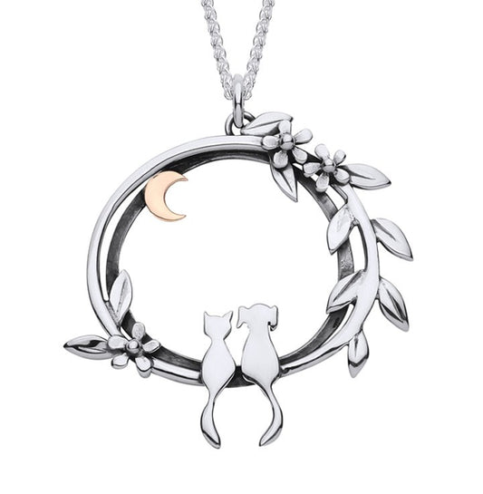 Cat and Dog Moonlight Friends Necklace – EBFR1