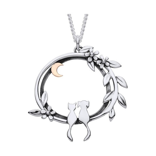 Cat and Dog Moonlight Friends Necklace – EBFR1