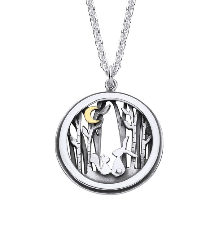 Hare and Squirrel Woodland Friends Necklace – ESQ3