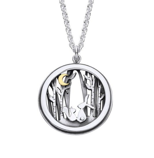 Hare and Squirrel Woodland Friends Necklace – ESQ3