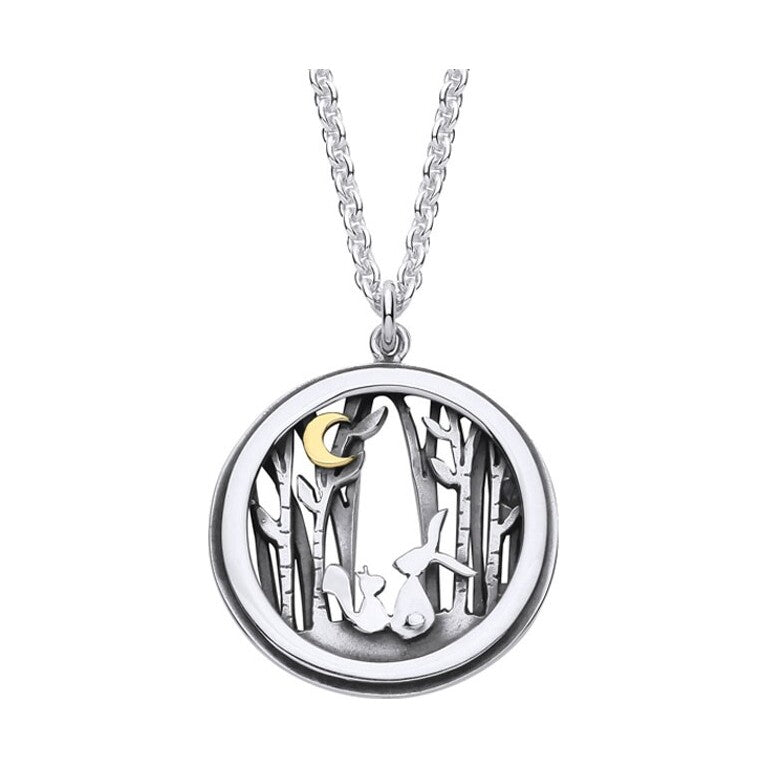 Hare and Squirrel Woodland Friends Necklace