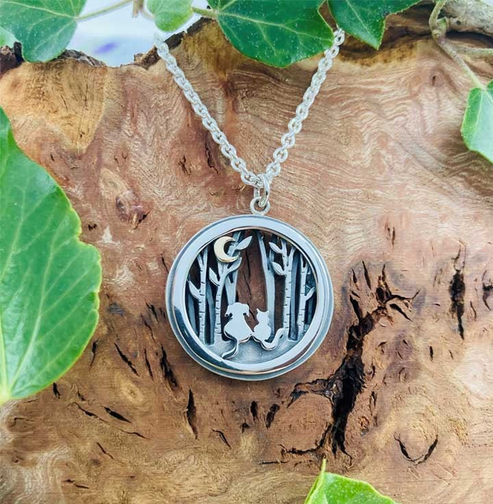 Cat and Dog Woodland Friends Necklace – EBFR3