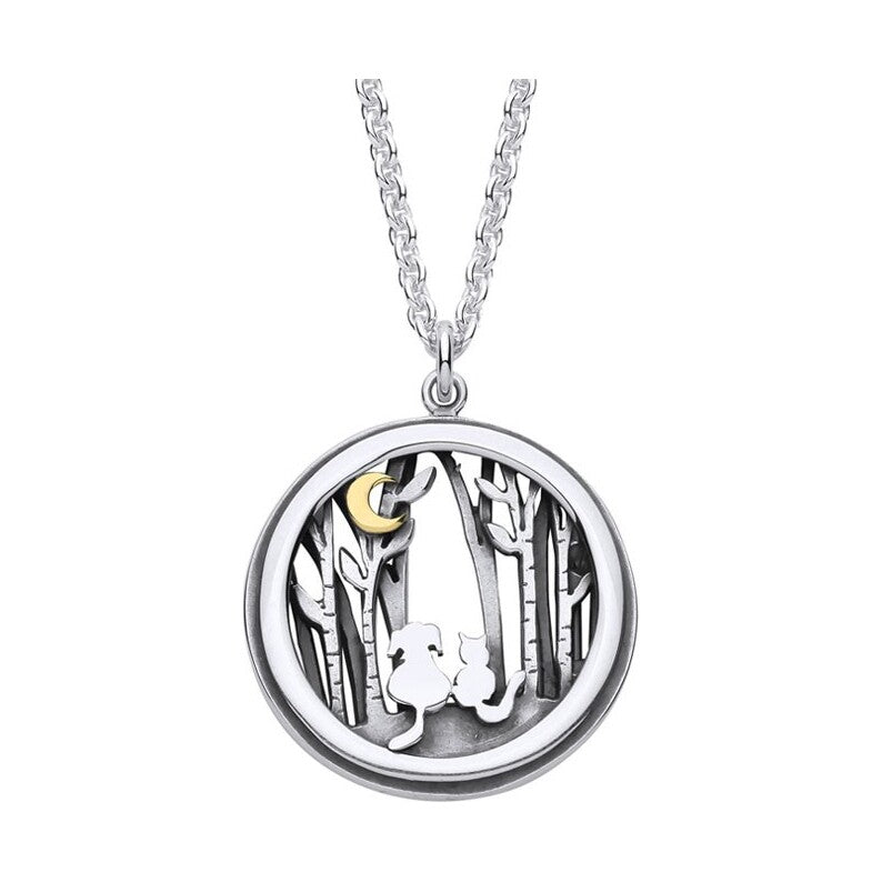 Cat and Dog Woodland Friends Necklace
