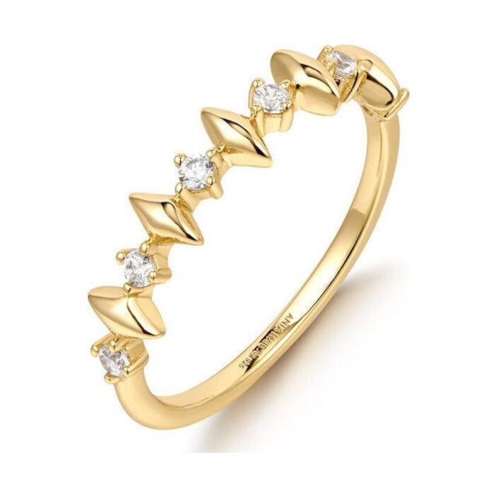 Silver Multi Sparkle Ring, size 54.