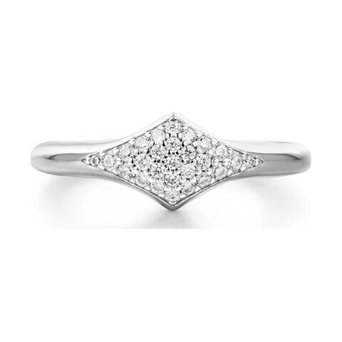 Silver Pavé Sparkle Ring, size 54