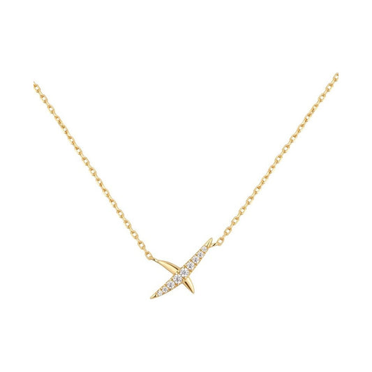 Gold Kiss Pavé Necklace