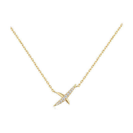 Gold Kiss Pavé Necklace
