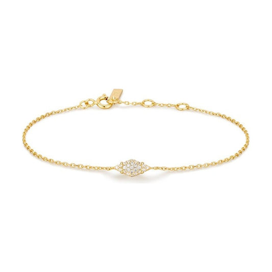 Gold Pavé Sparkle 925 Sterling Silver Bracelet