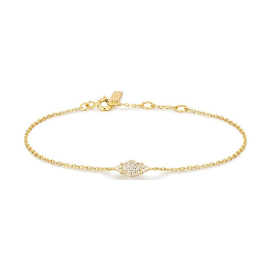Gold Pavé Sparkle 925 Sterling Silver Bracelet