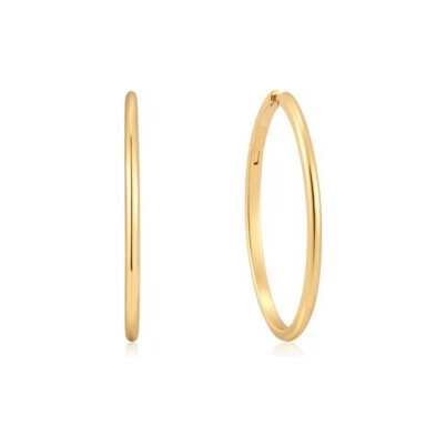 Ania Haie Yellow Gold Plain Oversized Hoop Earrings