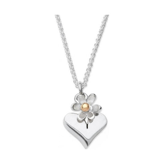 Hearts and Flower silver necklace-EHF