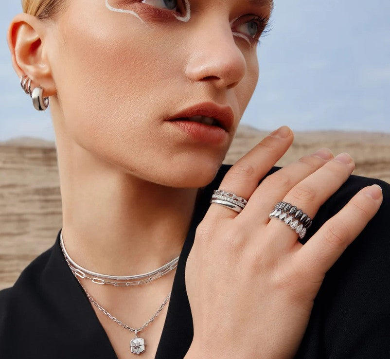 Silver Paper Clip Link Ring