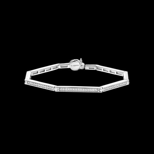 Vintage Zirconia Chain Bracelet
