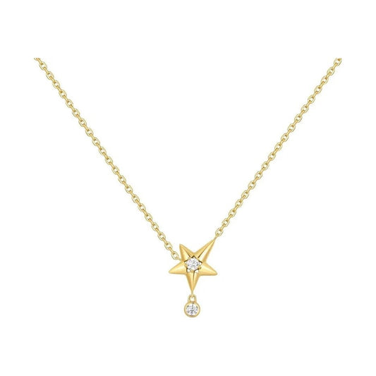 Gold Sparkling Star Drop Necklace
