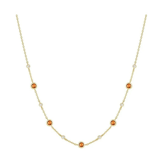 Gold Nano Gem Station Necklace