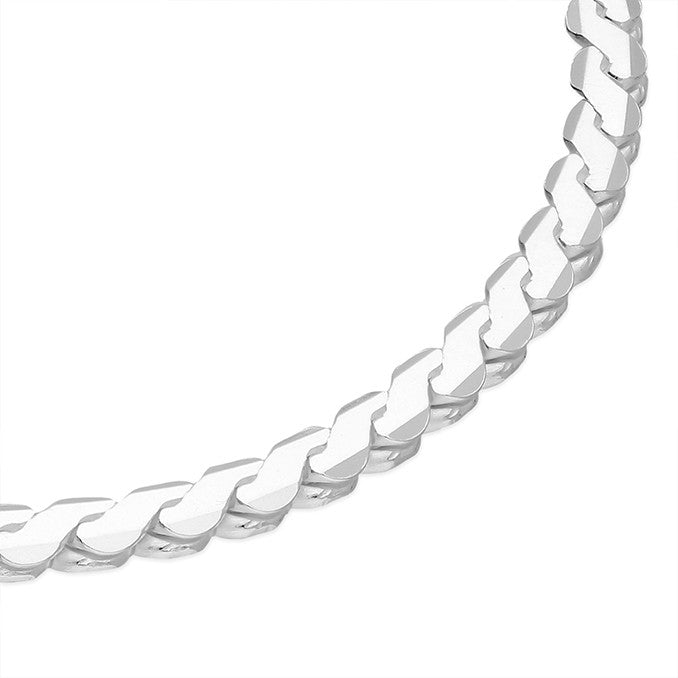 Sterling Silver Serpentine Style Chain