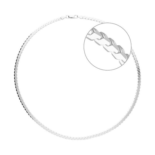Sterling Silver Serpentine Style Chain