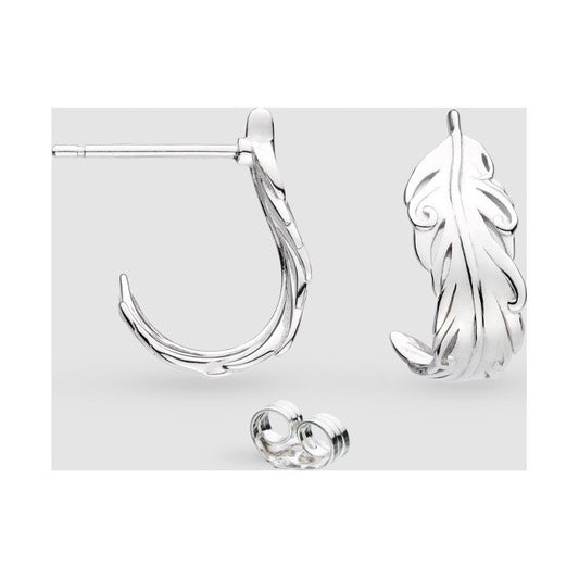 Feather Wisp Hoop Earrings