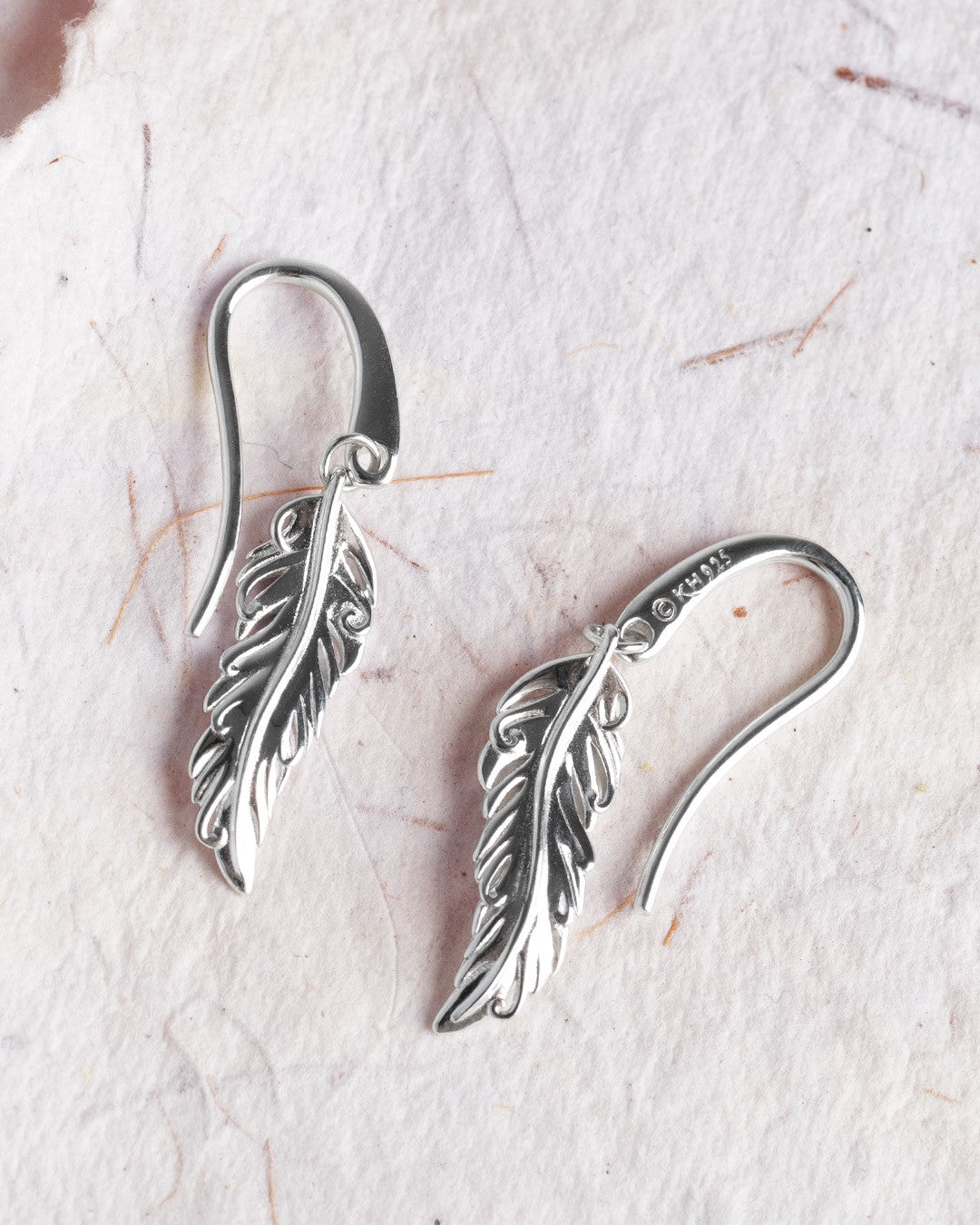 Feather Wisp Drop Earrings