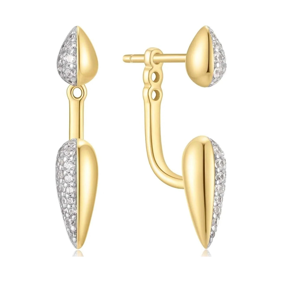 Two-Tone Sparkling Puffy Spike Ear Jackets