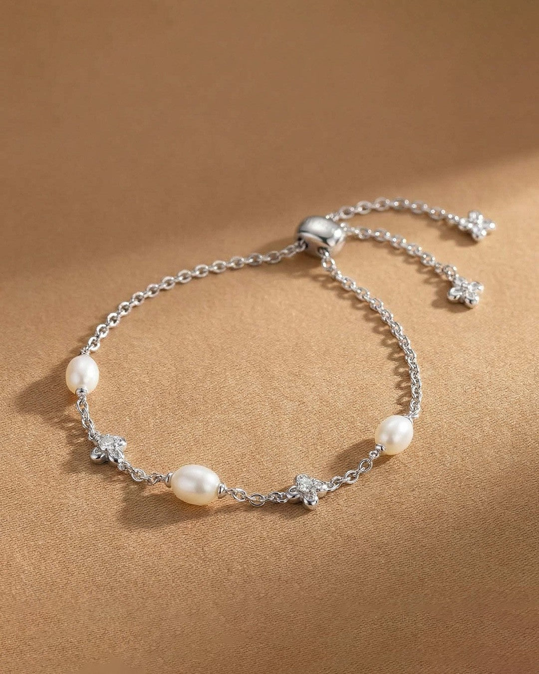 Blossom Flyte Honey Flower Pearl Toggle Bracelet
