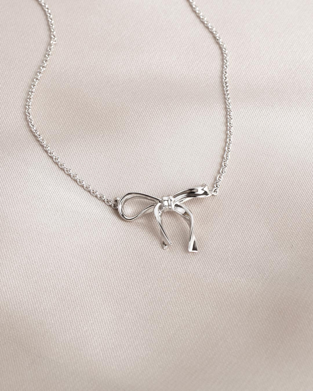 Serenity Ribbon Bow Necklace