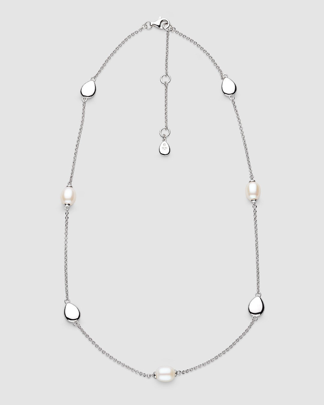 Coast Pebble Pearl Station Necklace