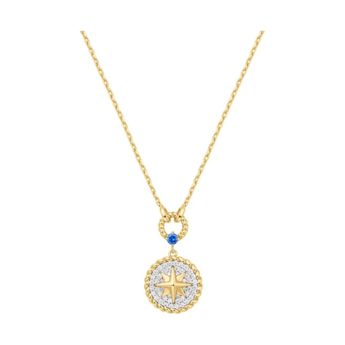 Ania Haie Gold Eight Pointed Star Signet Necklace