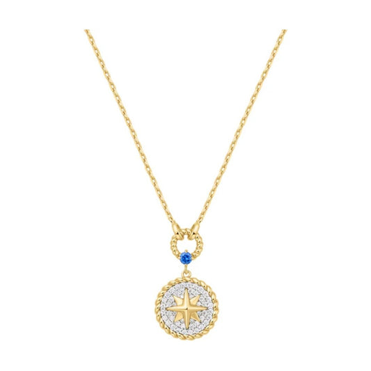 Ania Haie Gold Eight Pointed Star Signet Necklace