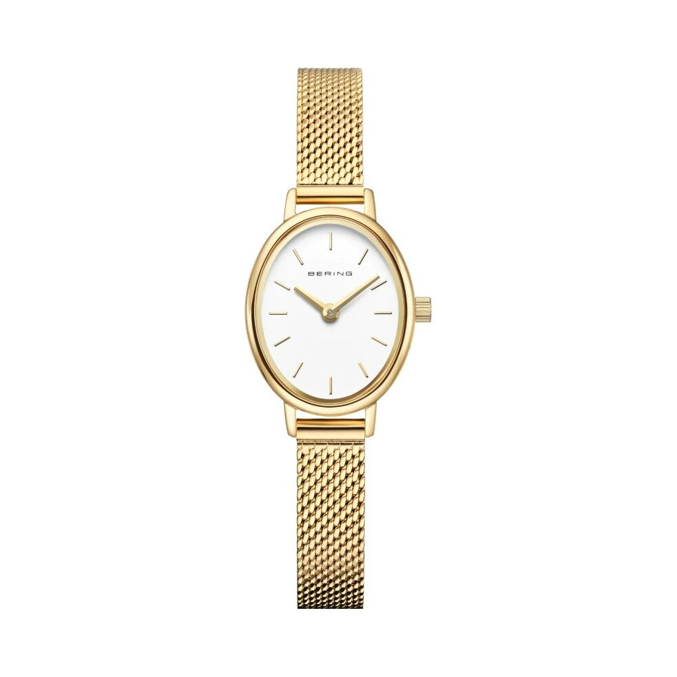 Petite Oval Mesh 20 mm Watch Gold