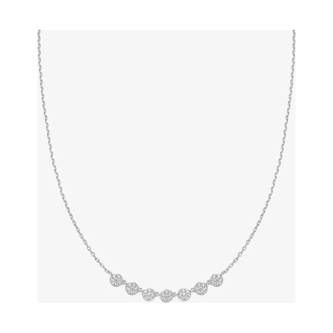 Silver Pavé Multi Beaded Chain Necklace