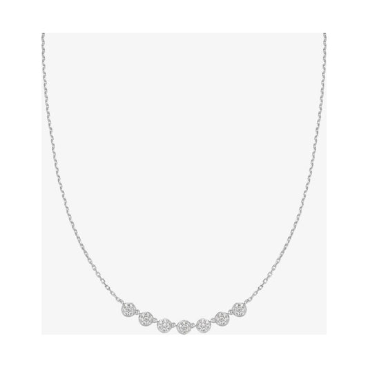Silver Pavé Multi Beaded Chain Necklace