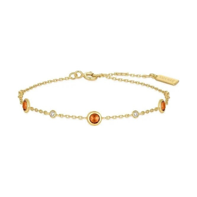 Gold Nano Gem Station Bracelet