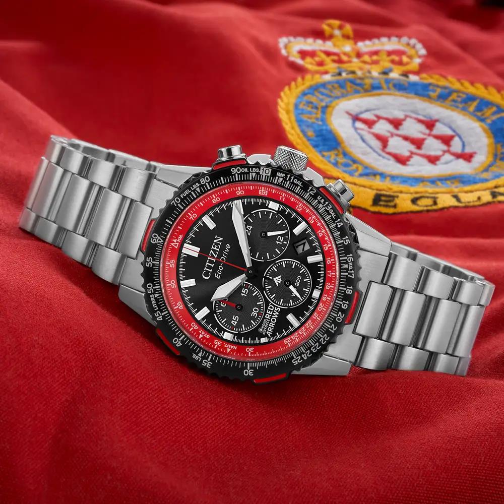 Citizen Promaster Air 'Red Arrows' Black Dial Stainless Steel Bracelet