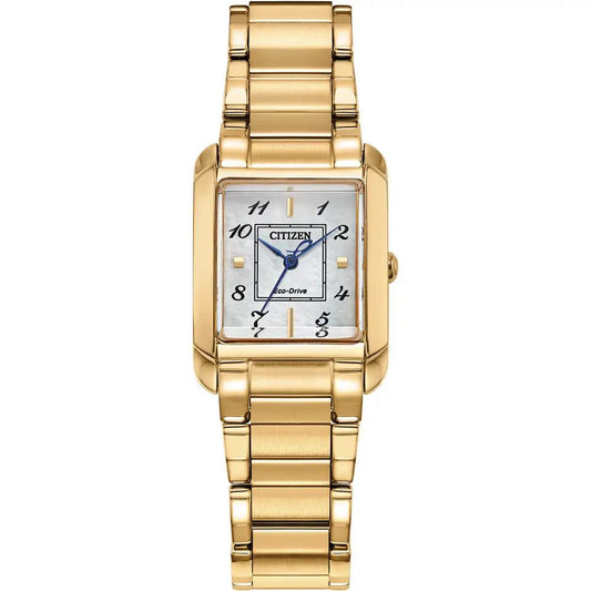 Citizen Women's Eco-Drive L Bianca Gold Tone Stainless Steel Watch