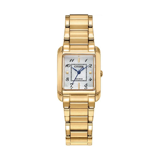 Citizen Women's Eco-Drive L Bianca Gold Tone Stainless Steel Watch