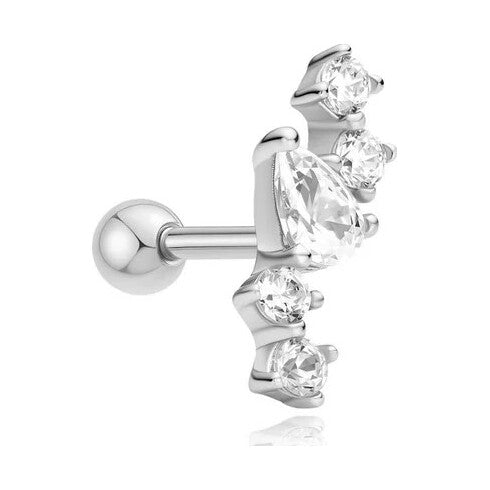 Silver Constellation Barbell Single Earring