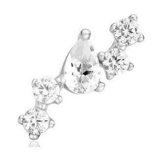 Silver Constellation Barbell Single Earring