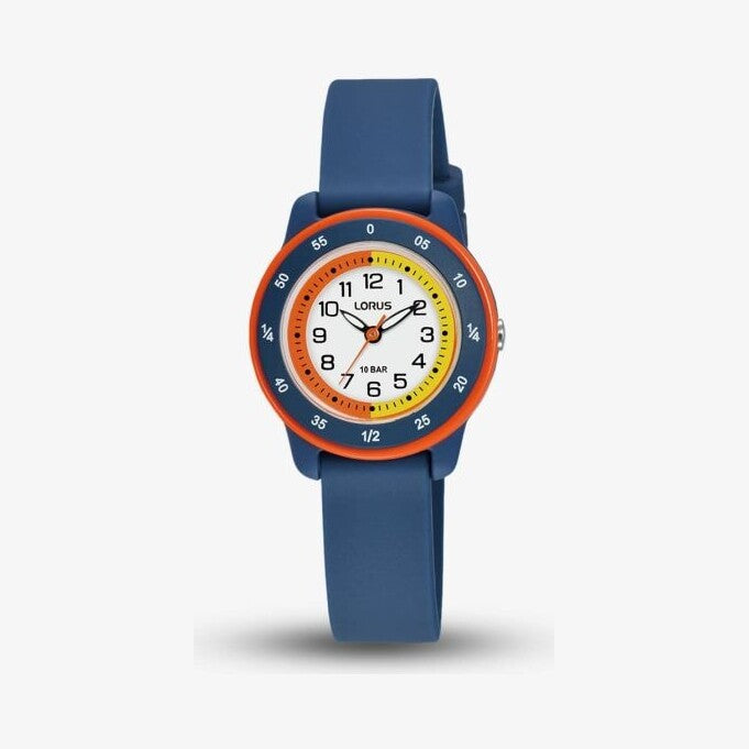 Boys Time Teacher White Dial Rubber Strap Watch