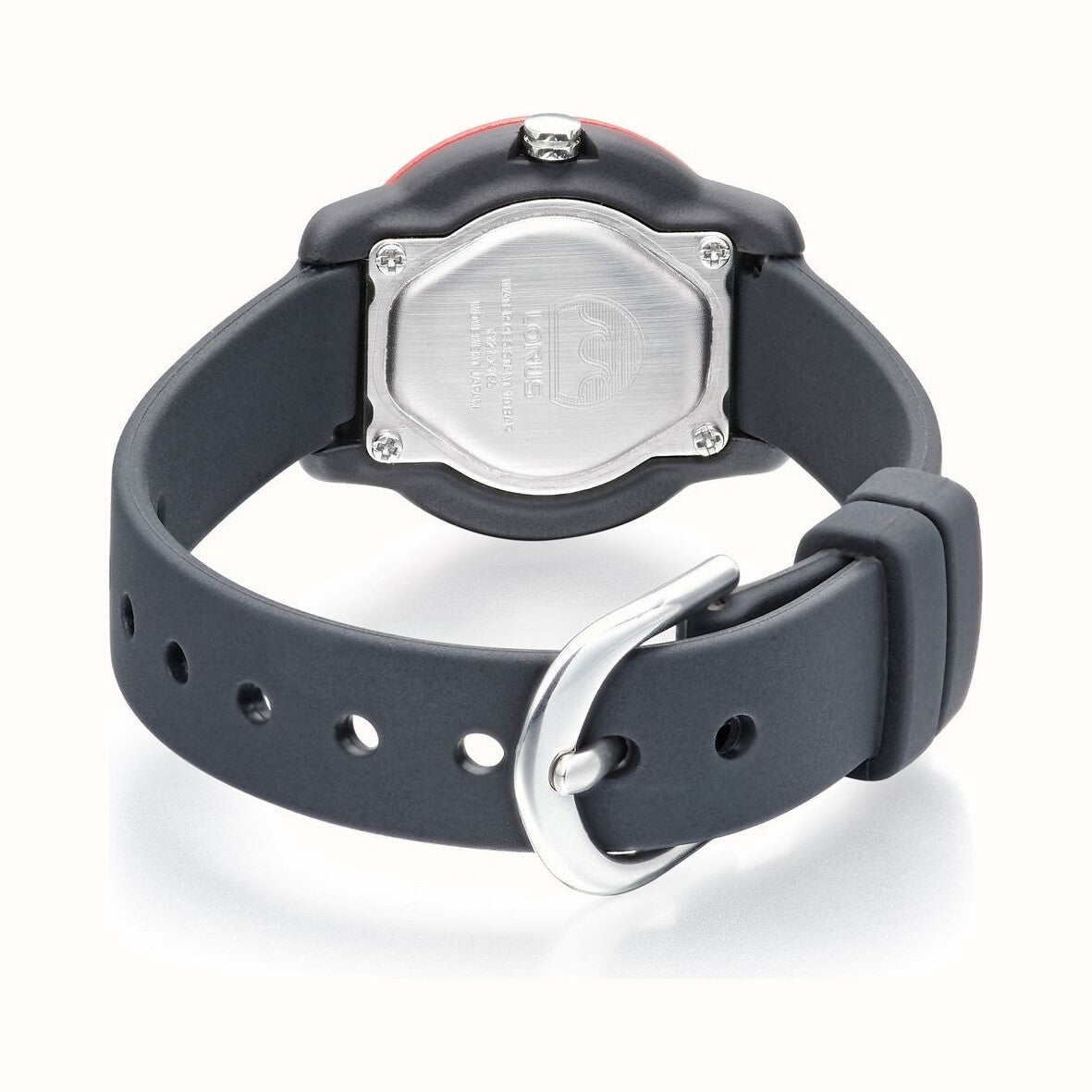 Lorus Youth 'Time Teacher' (27mm) White Dial / Black Silicone Strap