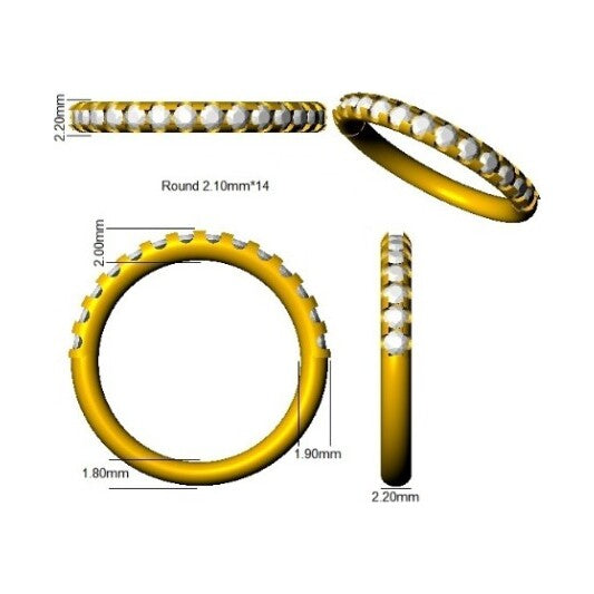 Ring in 9ct Lab diamond Eternity