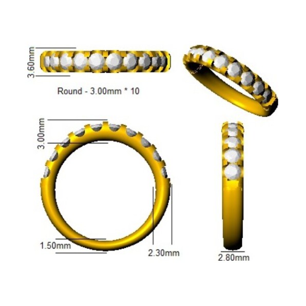Ring in 9ct Lab diamond Eternity