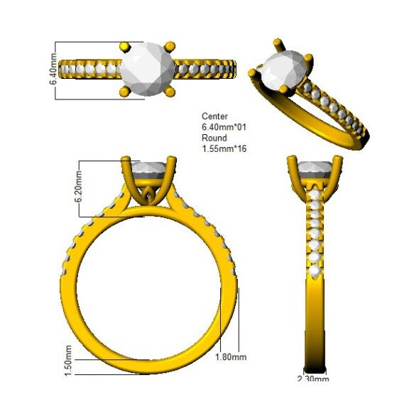 Ring in 9ct Yellow Gold