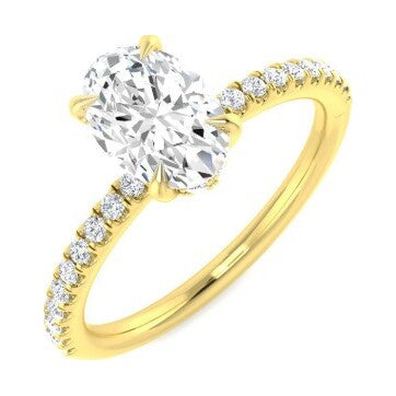 Ring in 9ct Oval Lab Diamond