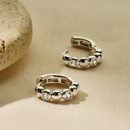 Round Zirconia Hoops