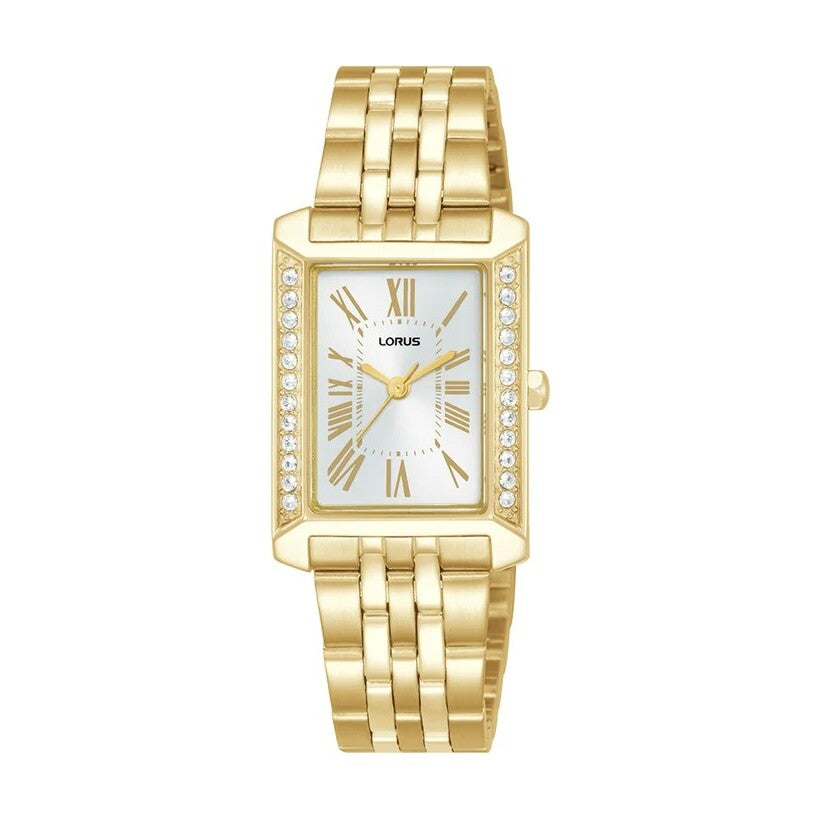 Lorus Ladies Stone Set Gold Tone Bracelet Watch