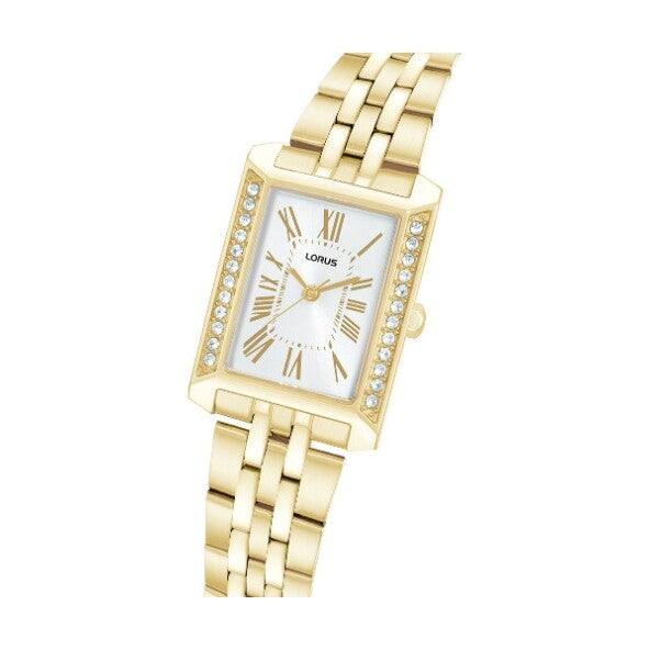 Lorus Ladies Stone Set Gold Tone Bracelet Watch