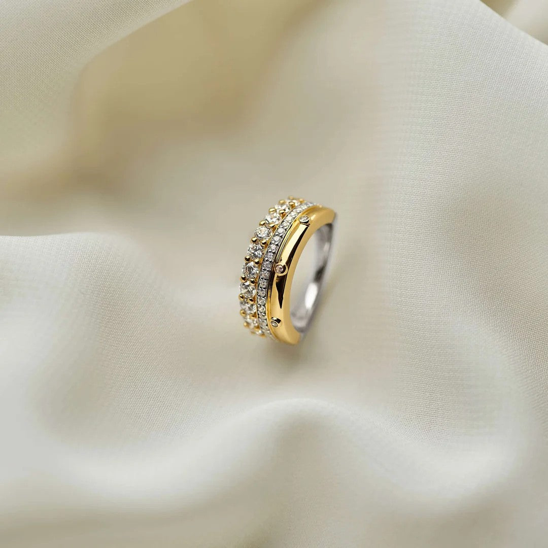 Classic Layered Zirconia Ring - M model, size 56